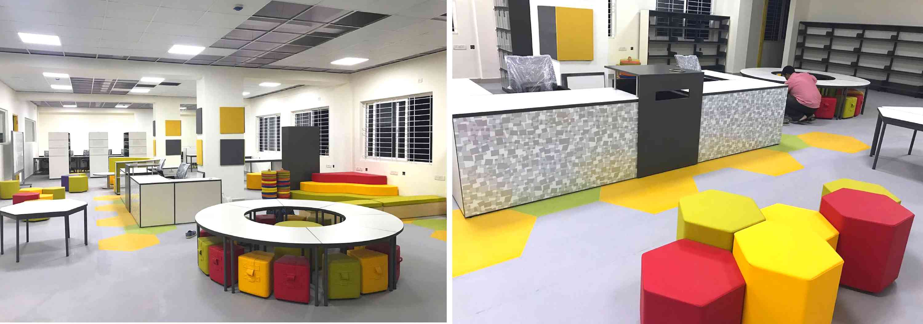  vinyl flooring bangalore, Shankar Nagar Trio World Academy flooring eductaion sector vinyl flooring 